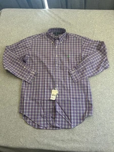 Ralph Lauren Dress Shirt Mens 16 L Purple Plaid Classic Fit NWT - Picture 1 of 9