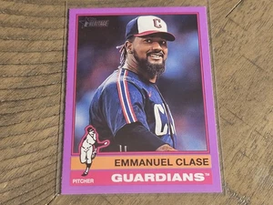 2025 Topps Heritage #120 Emmanuel Clase Light Purple Nmmt - Picture 1 of 3