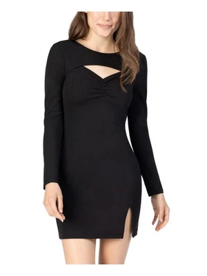 SPEECHLESS Womens Long Sleeve Crew Neck Short Cocktail Body Con Dress - Image 1 of 3