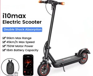 MONOPATTINI I10 MAX E-SCOOTER 45KMH⚡90KM🔋10'🛞 750W NUOVI NEW GARANZIA EU🇪🇺💯 - Foto 1 di 8
