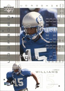 2000 UD Graded Football Card #133 James Williams Rookie/1325