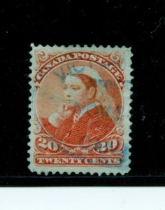 KMC4076-Kanada #46 (C805) Ottawa Druck 20 ¢ zinnoberrot, U, sehr guter Erhaltungszustand, CV 125,00 $ - Bild 1 von 2