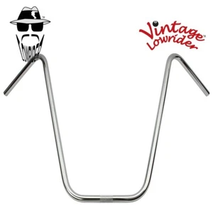 VINTAGE LOWRIDER BICYCLE V APE 22" RISE STEEL HANDLEBAR 22.2MM CHROME - Picture 1 of 1