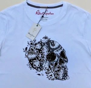 Robert Graham Floral Skull combo graphic Men's XL sz Tshirt NWT - Bild 1 von 4