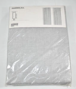 Ikea Hannalill 1 Pair Gray Curtains 2 Panels 57x98" NEW 104.173.19 Window Drapes - Picture 1 of 7