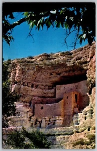 Vintage Arizona AZ Montezuma Castle Cliff Dwellings Verde Valley Ansicht Postkarte - Bild 1 von 2