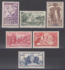 SAINT PIERRE & MIQUELON : SERIE EXPO 37 N° 160/165 NEUFS * GOMME AVEC CHARNIERE - Picture 1 of 2