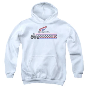 Honda Kids Hoodie '85 Classic Red White Blue Logo White Hoody - Picture 1 of 2