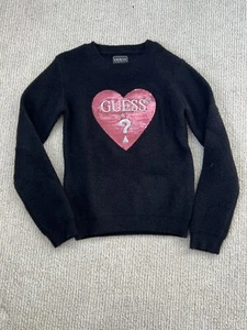 Guess Girl Youth Black Sweater Size 6 - Picture 1 of 2