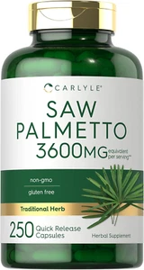 Carlyle Saw Palmetto Extract | 3600Mg | 250 Capsules | Non-Gmo and Gluten Free F - Picture 1 of 7
