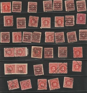 Briefmarken USA portofrei. Ungeprüftes Konvolut 39 gebraucht mit Vorstempeln & Paaren - Bild 1 von 1
