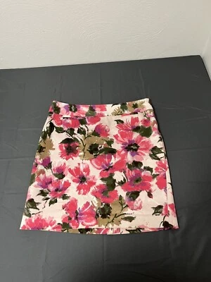 Saia Feminina Evan Picone Petite 10P Colorida Floral Elástica - Imagem 1 de 4