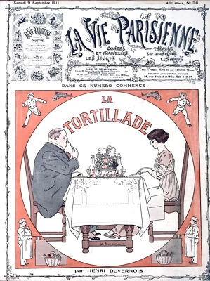 La Vie Parisienne Magazine 9 Sep 1910 Louraine The Tortillade Begins This Issue - Image 1 of 4