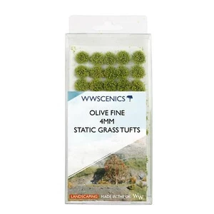 WWS Olive Follage | Mechones de hierba estática autoadhesivos x 100 | para modelismo paisajístico - Imagen 1 de 37