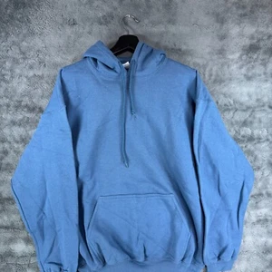 Sudadera con capucha en blanco Gildan Heavy Weight ultra algodón para hombre talla grande azul - Imagen 1 de 7