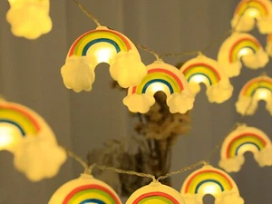 Rainbow Fairy String Lights, Warm White Flashable Battery Powered Light - Picture 1 of 6