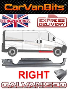 PARA VAUXHALL VIVARO RENAULT TRAFIC 01-14 DEBAJO DEL UMBRAL DE LA PUERTA DELANTERA PANEL DE REPARACIÓN DERECHO - Imagen 1 de 7