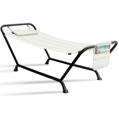 Sorbus Hammock Bed- Heavy Duty Hammock with Stand, Pillow, and Storage Pockets - Image 1 of 4