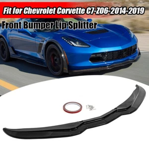 Alerón labial delantero negro para Corvette C7 Z06 y GS etapa 2 2014-19 - Imagen 1 de 14