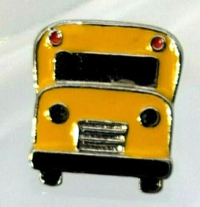Vintage gelber Schulbus Pinback Reversnadel Grundfahrer Lehrer Wertschätzung - Bild 1 von 5
