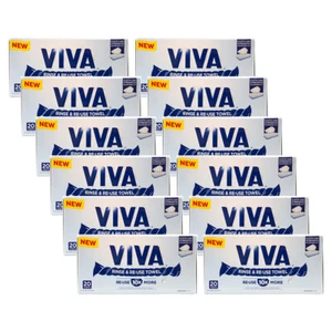 240pc Viva Rinse & Re-Use Paper Towel Reuseable Cloth-Like Table Napkin Sheets - Picture 1 of 3