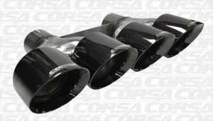 CORSA DUAL REAR TIP KIT EXHAUST FOR 2014-2015 CHEVY CORVETTE BLACK 14062BLK - Picture 1 of 2