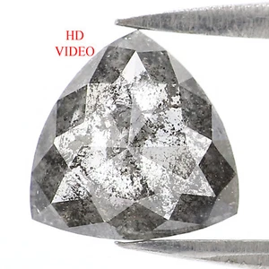 Diamante triángulo suelto natural de 1,12 quilates 7,45 mm diamante sal y pimienta QL2923 - Imagen 1 de 8