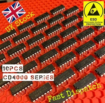 10pcs CD4000 series IC Integrated Circuits Genuine HLF Logic Gates CMOS UK - Image 1 of 2