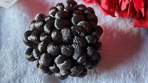 Haute couture énorme bouton ancien en soie gris volume 3,1 cm ref 5610 - Picture 1 of 5