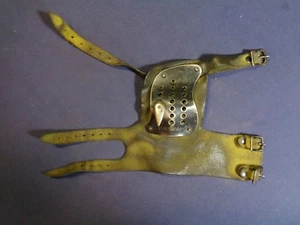 ANTIQUE CORN HUSKER SHUCKER LEATHER & STEEL THE "BOSS" VINTAGE 1800'S - Picture 1 of 5