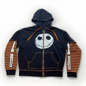 Disney Nightmare Before Christmas Hoodie Damen Gr. L Jack Skellington Twofer Zip - Bild 1 von 18