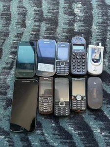 Job Lot 184 - 10x Untested Mixed Models Faulty Mobile Phones Spares Repairs - Photo 1/2