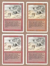 MTG - 4X Rock Hydra X4 - Revised 3rd Edition - R Very Heavily Played - Playset