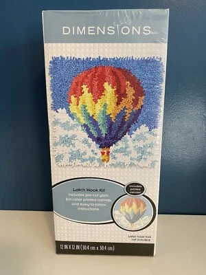NEW Dimensions Latch Hook Hot Air Balloon 2017 12”x12” #72-75195 - Image 1 of 4