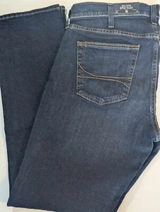 NWT HOLLISTER EPIC FLEX BOOT DARK WASH BLUE JEANS 36" X 34" - Picture 1 of 2
