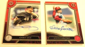 Oferta Chris + Steve Carlton 2017 Topps Tribute Tandems libro automático #TT-SC ROJO 06/10 - Imagen 1 de 9