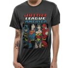 DC Graues Unisex-T-Shirt Justice League Batman Wonder Woman Official