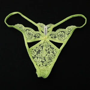 NEW For Love & Lemons VS Creamsicle Lace Satin Edge Thong Panty XL XLARGE - Picture 1 of 8