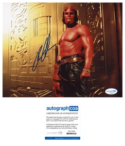 Foto autógrafa firmada por Ron Perlman 8x10 Guillermo Del Toro Hellboy ACOA - Imagen 1 de 2