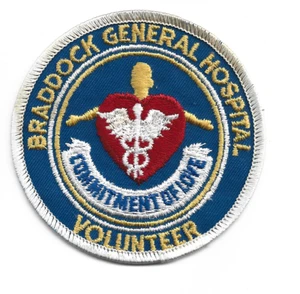 PARCHE BORDADO~BRADDOCK HOSPITAL GENERAL VOLUNTARIO, COMPROMISO DE AMOR, diapositiva de 3,3 - Imagen 1 de 1