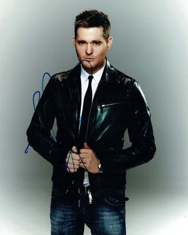 Michael BUBLE SIGNED Autograph 10x8 Music Photo 5 AFTAL COA Canadian Singer Cover