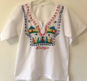 top boys SIZE 10 Embroidery Traditional Nicaragua Tunic short sleeve casual hand - Picture 1 of 7