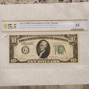 Fr.2002-G 1928B Chicago $10 LGS choice vf 35 reduced price - Picture 1 of 8