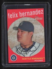 2008 Topps Heritage Felix Hernandez #C8 Black Chrome Refractor /59 Mariners 
