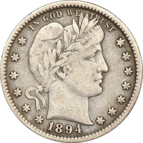 1894-S Barber Quarter, Very Fine, 25c C00064656 Cover