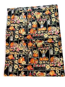 Dianna Marcum Black Country Pumpkin Patch scare crows Fall Cotton Fabric 3 Yds