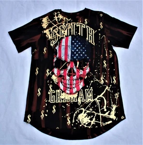 Smith & Graham mens Flag Skull T Shirt size XL ( NEW ) - Picture 1 of 7