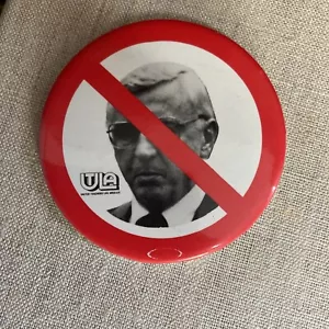 UTLA Vintage Botón Pinback Unión de Maestros Botón Cara Política con Línea Roja - Imagen 1 de 3