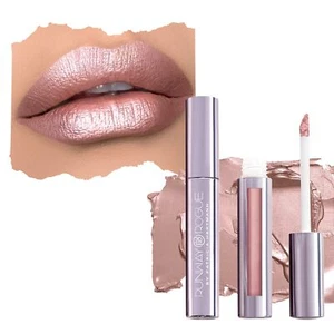 Pearl Glam Long Wear Schimmer flüssiger Lippenstift, nackter/hellrosa Lippenstift mit Si... - Bild 1 von 6