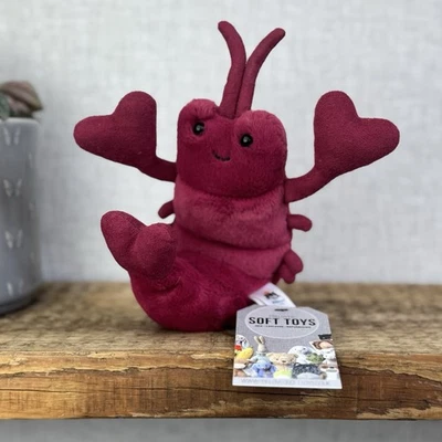 Jellycat Love Me Lobster - Red Heart Claws - Jellycat Lobster Gift 8” (#2) - Image 1 of 4